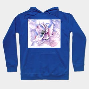 Watercolor Flower Anemone Painting Hoodie